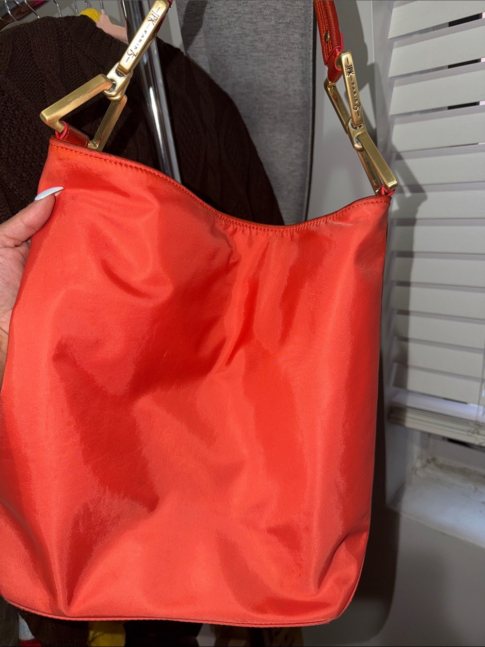 Orange Nylon Bag